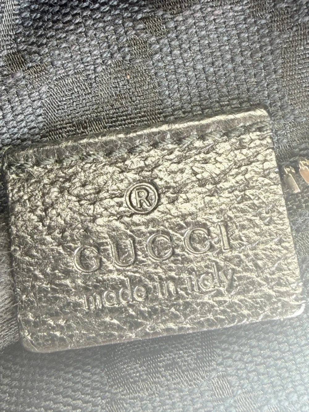 Gucci Black Monogram Double Gg Fanny Waist Belt Bag